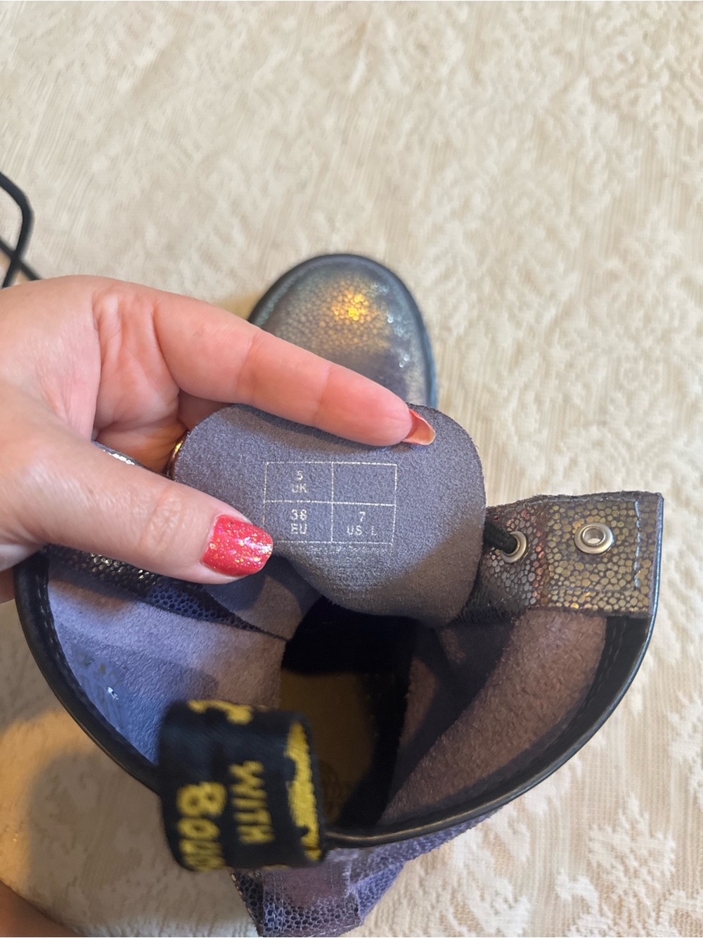 Dr Marten’s Rainbow Ray suede lace up boots - Picture 13 of 14